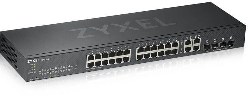 ZYXEL GS1920-24v2 28 Port Smart Managed Switch 24x Gigabit Copper and 4x Gigabit dual pers